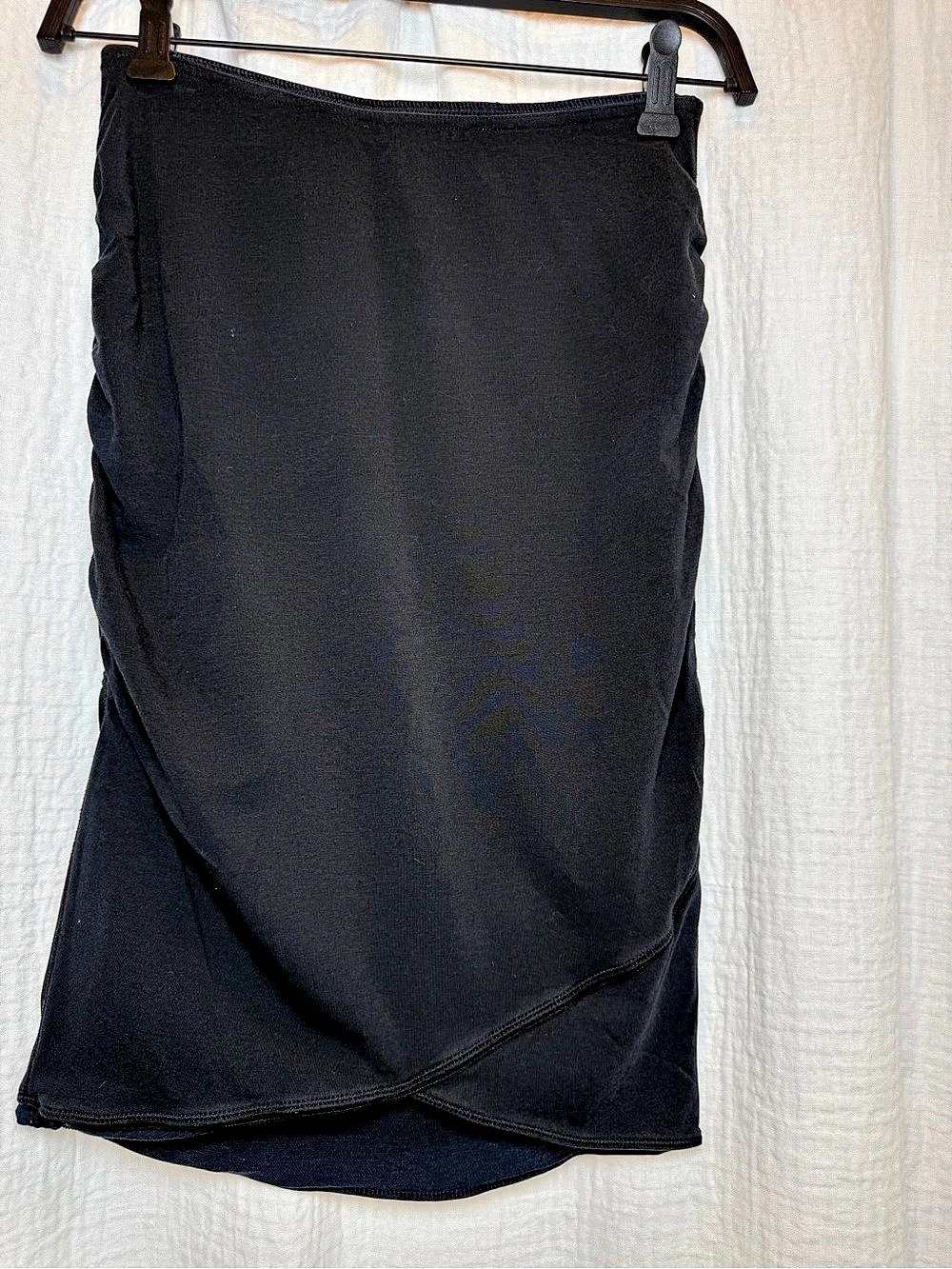 Lululemon Reversible Breezy Cinched Midi Skirt Coal Black Stripe